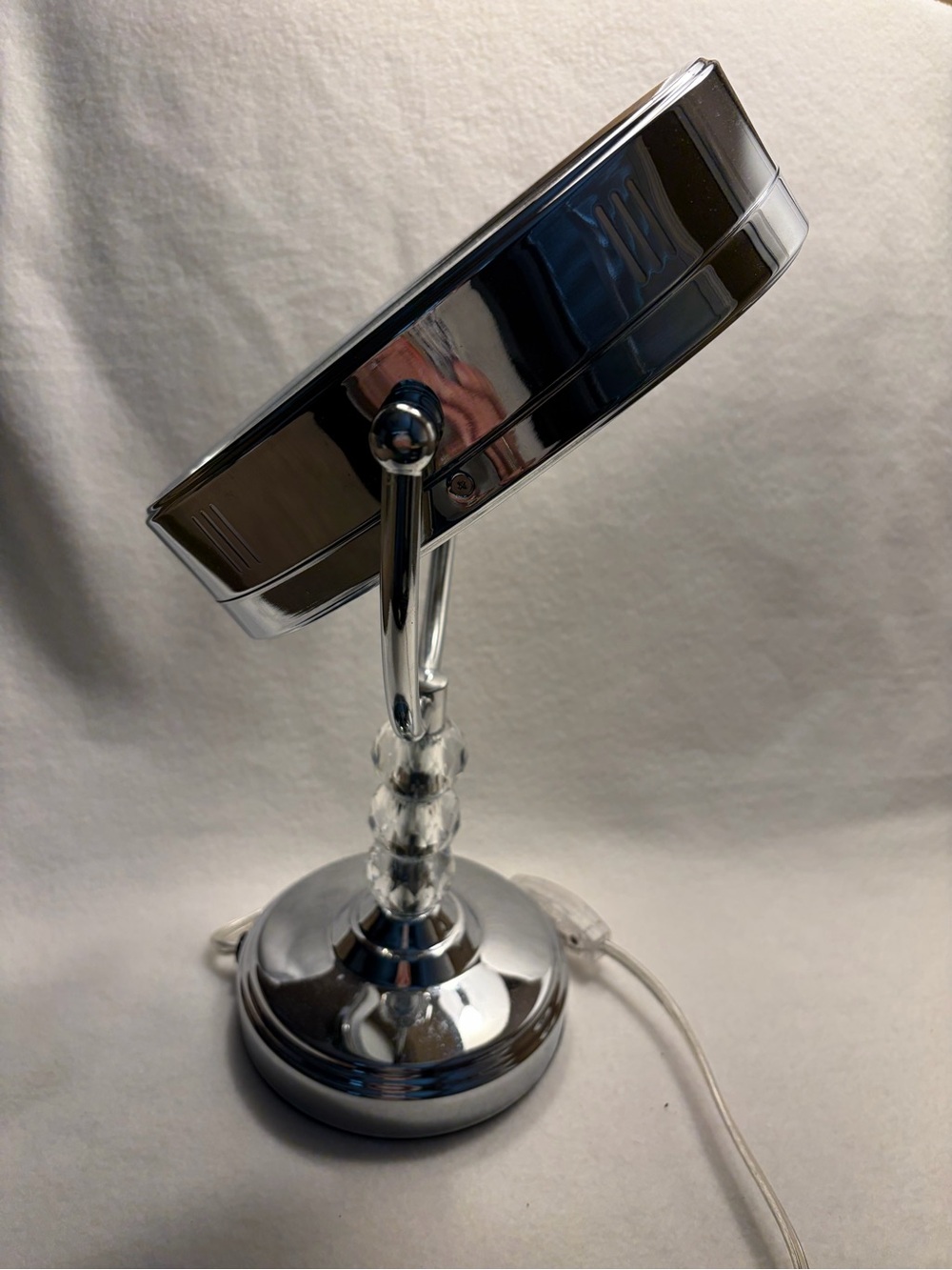 Conair Oval Lighted Vanity Mirror in Silver with Clear Crystal Accents - Picture 3 of 6